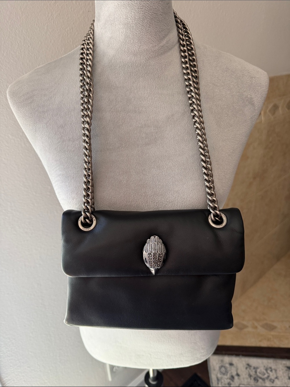 Kurt Geiger The Kew
Mini Black Leather Bag